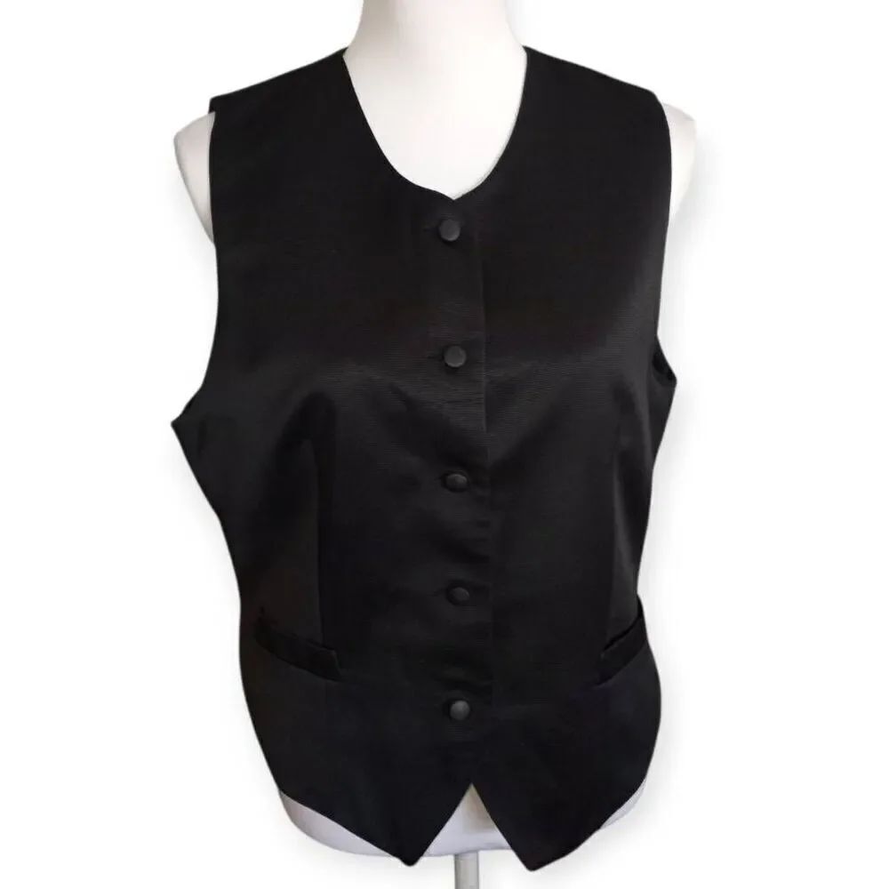 CINTAS BLACK VEST UNISEX SZ.M EUC